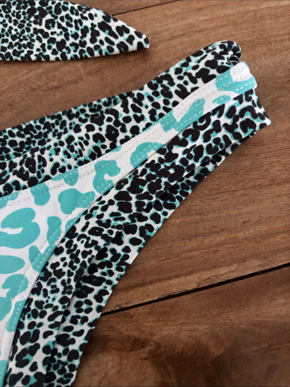 OndadeMar Teal and Black Leopard Halter Bikini - Picture 11 of 16